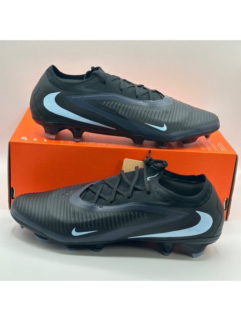Mens Nike Phantom 6 Low Pro FG Shadow Pack Black Light Blue Sz10 HJ4122-003 NEW